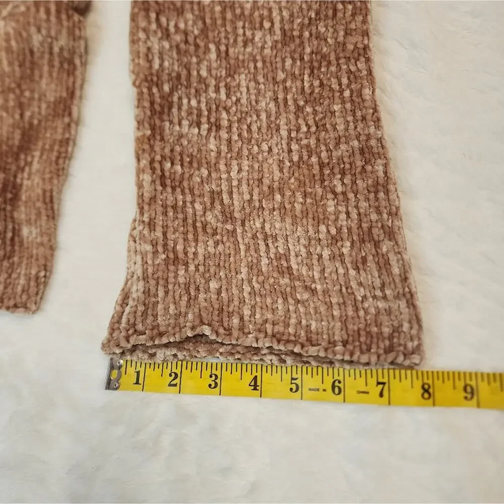 Listicle Cowl Neck Cozy Relax Fit Cottage Boho Cabin Sweater, Brown, Medium